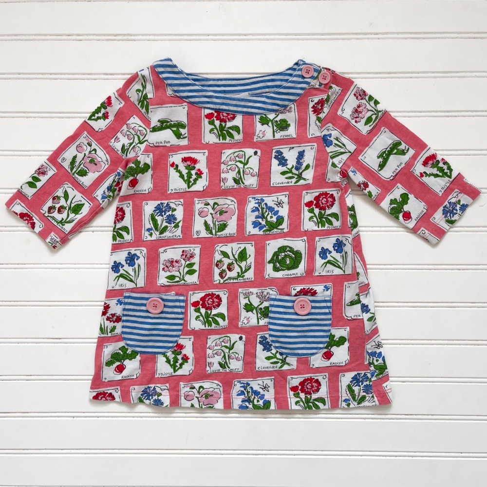 MINI BODEN VGUC Floral Tile Print Tunic